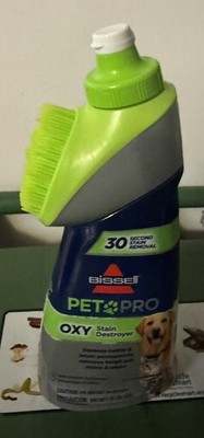 Bissell PET PRO OXY Carpet Stain Odor Destroyer PERMANENT REMOVER w/ Brush
