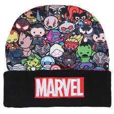 Marvel Comics Beanie Kawaii Multi Character Embroidered Knit Beanie Hat Cap