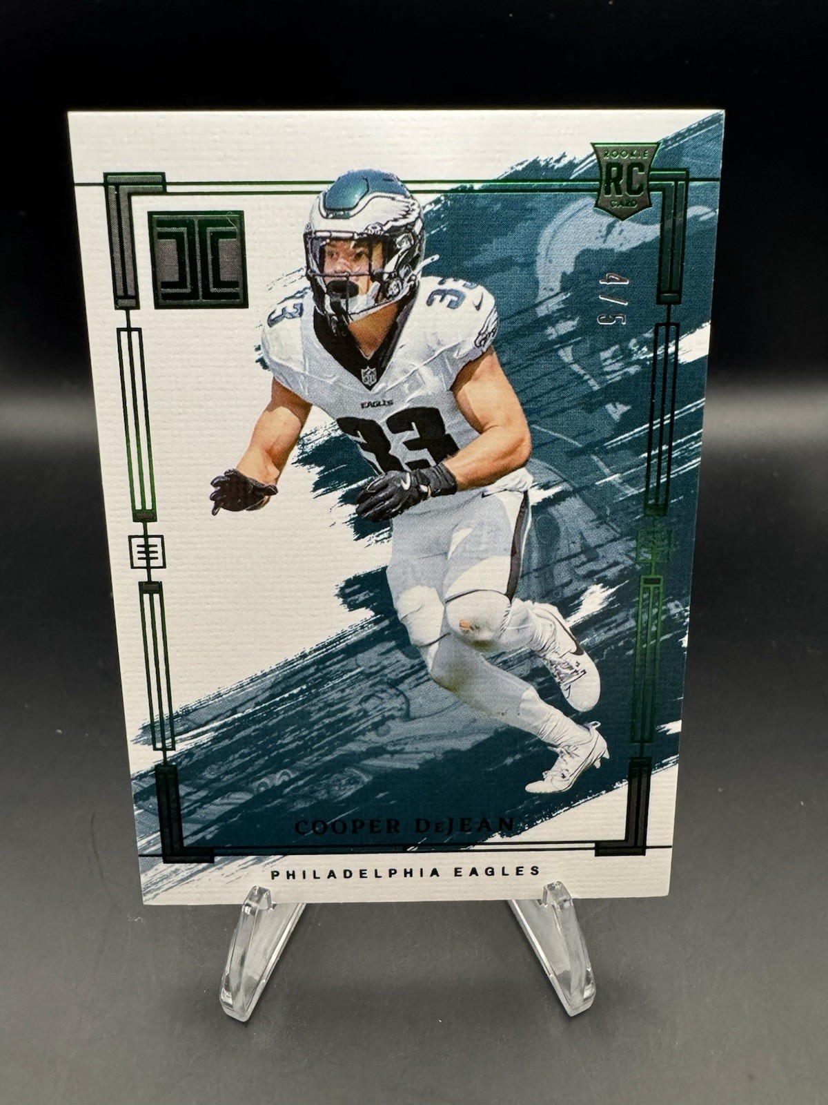 2024 Impeccable Football - Cooper DeJean Emerald /5 Rookie RC #91