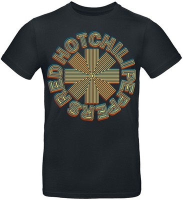 Red Hot Chili Peppers T-Shirt Herren Abstract Logo schwarz Band-Merch, Bands