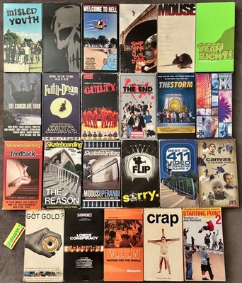Skateboard Video VHS Collection (Classics & Randoms - 23 Videos In Skateboard Video VHS Collection (Classics & Randoms - 23 Videos In
