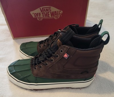 Van's Off The Wall NWT Insulated High Top Green & Brown Men's Shoes Size 10.5