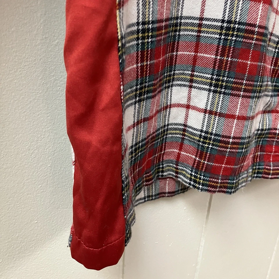 Y2K ABERCROMBIE & FITCH Franela a Cuadros Mujer PJ Conjunto de Ropa de Dormir PEQUEÑO Acogedor Preppy Foto 4 de 4