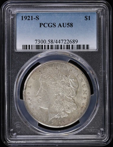 1921-S $1 Morgan Silver Dollar PCGS AU 58
