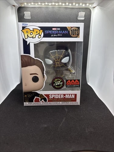 NIB Funko Pop 1073 Spider-Man AAA Anime Exclusive Glow Chase Comes W Protector