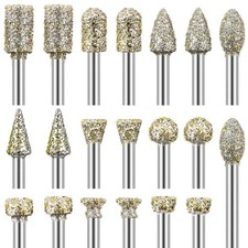 Diamant Fr&auml;sstifte Set 20 St&uuml;ck 3mm 1/8 Zoll Diamant Schleifstifte