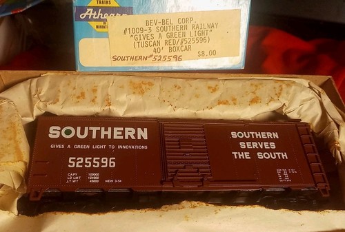 Southern Railway Gives Green Light Rare Bev-Bel 40' Boxcar Athean R4A Blue Box - Picture 2 of 5