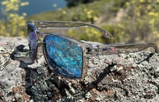 Oakley Style Holbrook Sunglasses - Quality - USA - Clear/Blue Polarized