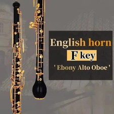 Professional English Horn, Good Sound,Alto Oboe, Ebony Wood Body, Gold Keys