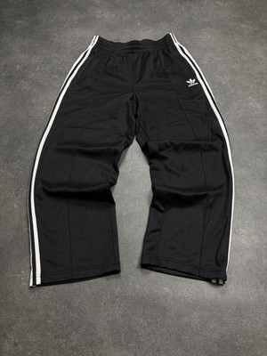 Vintage Adidas Firebird Original Trackpants Jogginghose Baggy Open Leg S Schwarz