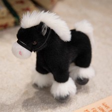 Horse Black 11 Inch Stuffed Animal Plush Toys Toddler Soft Dolls Kids Gifts