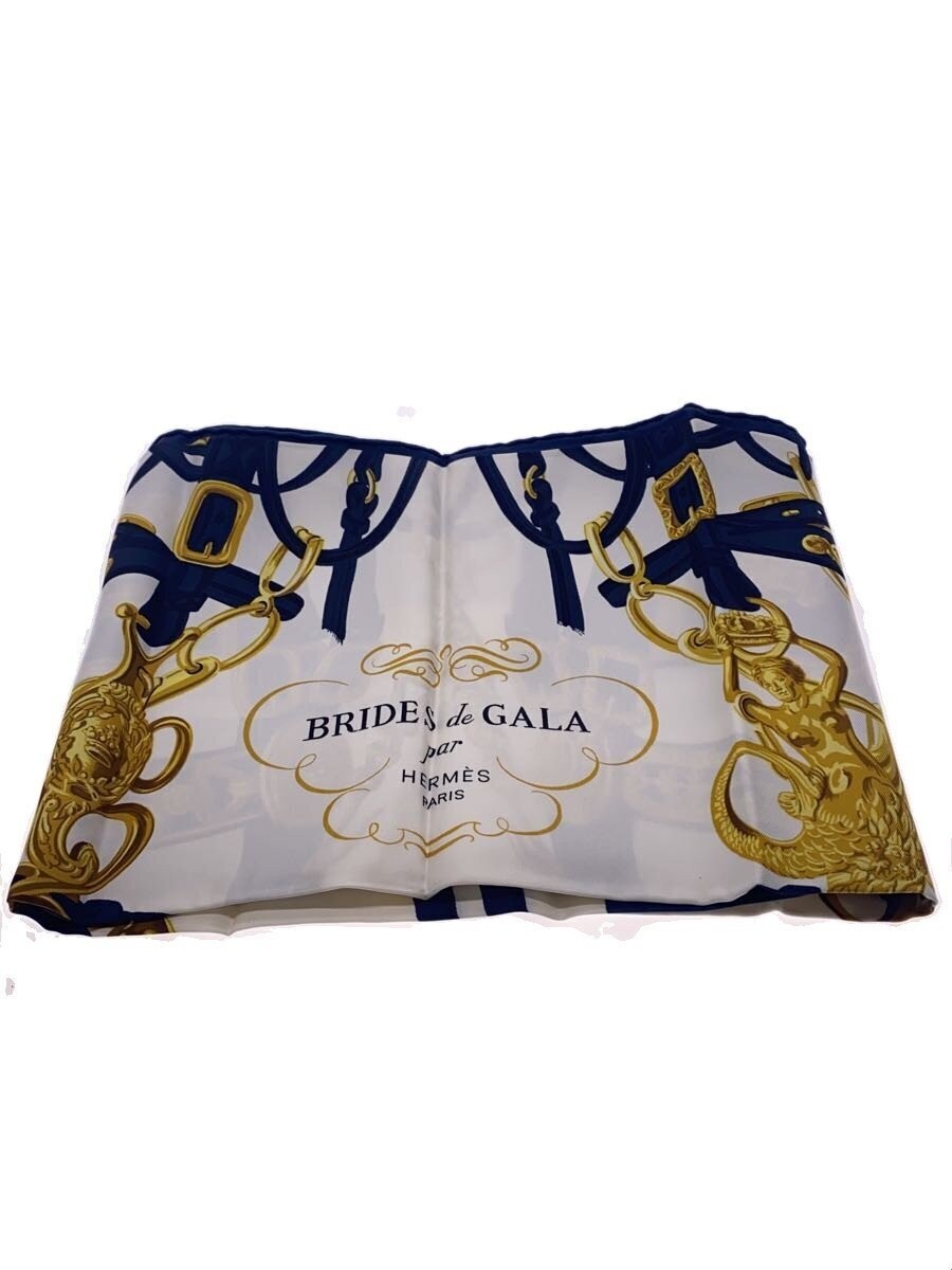 HERMES scarf silk NVY ladies
