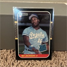 Donruss Bo Jackson Kansas City Royals 1987 Baseball Card #35 Rated Rookie NM+
