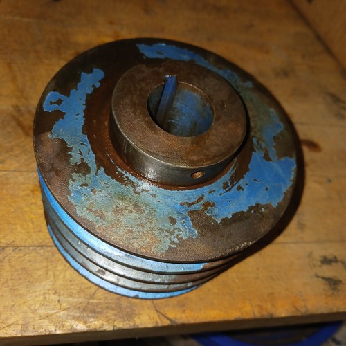 Unbranded Cast Iron 4.5" 4 Groove V Belt Pulley / Sheave 1.1" Bore