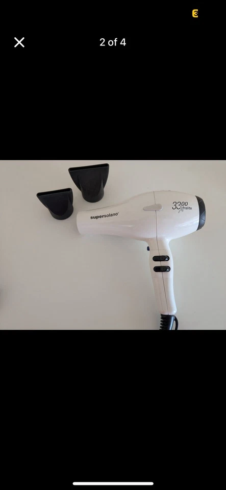 Secador de pelo Super Solano 3300 Xtralite blanco nuevo caja abierta Foto 4 de 4
