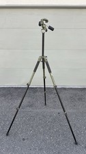 Manfrotto 141RCNAT 3030G 3-Way Pan/Tilt Head Green Naturalist Tripod Legs Used