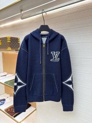  New Without Tags Box Included Designer Full Zip Hoody Blue with Accents