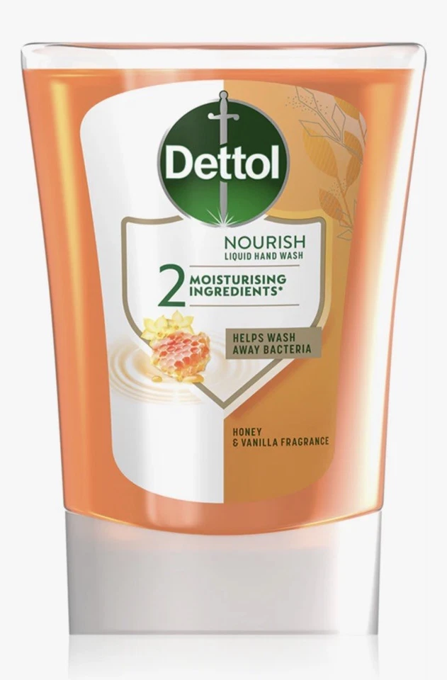 *LOT DE 2* recharge distributeur savon liquide DETTOL No touch miel nourish - Photo 1/1