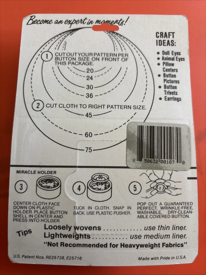 Maxant Button Cover Kit Size 75 – Makes 2 Covered Buttons - Image 3 of 4