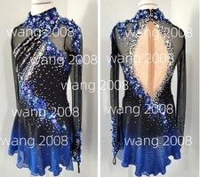 Ice Figure Skating Dress Rhythmic Gymnastics Twirling Competition black dyeing