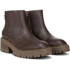 BLOWFISH MALIBU - JOY | Ladies Zip Up Block Heel Ankle Chelsea Boot Dark Brown