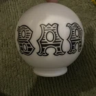 Vintage MILK WHITE GLASS BAR LAMP Globe Shade, 6" Mid Century 3-1/4" Fitter MCM