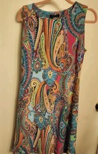 Tommy Hilfiger short Shift Dress, Paisley Floral Print,NWT,4,SUPER CUTE!