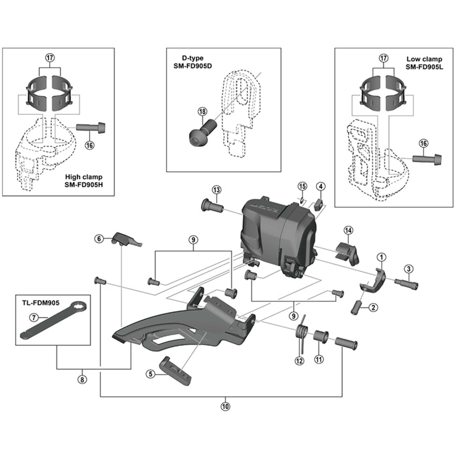 Shimano Spares FD-M9070 Stroke fixing bolt