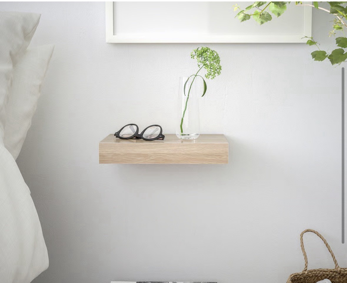 IKEA Lack Floating Wall Shelves White Oak Effect