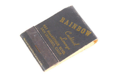 Rainbow Cocktail Lounge San Leandro CA 1940s Matchbook Advertising