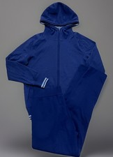 Loro Piana Blue Virgin Wool Tracksuit Jacket Hoodie and Pants Small S EUC 1890