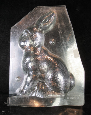 Large Easter Bunny 3D Plastic Chocolate Candy Mold E 809 A & B