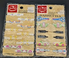 18 Goody Snap-Tight Kiddie Barrettes 5509/5521 Made In USA 1975