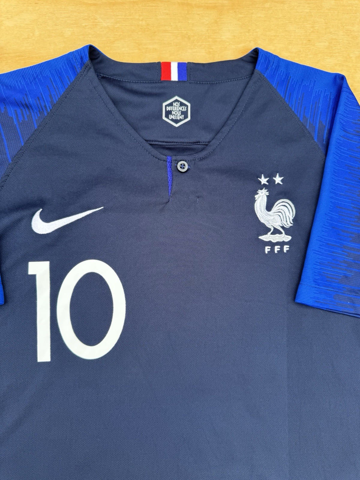 Nike MBappe LFC France Paris Futbol World Cup Soccer Jersey Authentic Men Large thumbnail 7