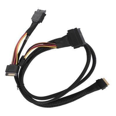 SFF-8654 8I Auf 2xSFF-8639 NVMe U.2 Kabeladapter 24 Gbit/s 80 Cm Slim Für SAS-Ka