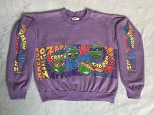 Vintage TMNT Teenage Mutant Ninja Turtles AOP Swearshirt 90s Youth Large