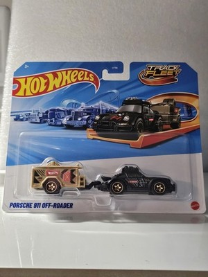 Hot Wheels Track Fleet Porsche 911 Off Roader & Trailer 1:64 Scale 