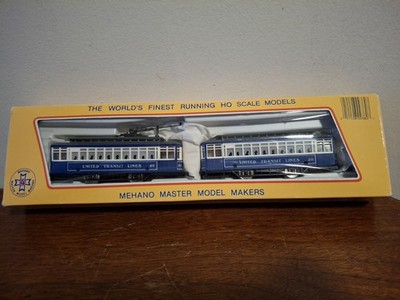 MEHANO  United Transit Lines # 50 Brill Trolley + Dummy HO  Made in Yugoslavia