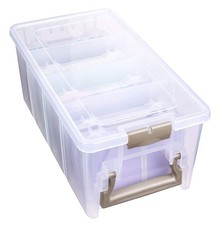 Artbin Semi Satchel Storage Organizer Set Large 8 Plastic Storage Cases Inside