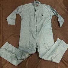 NOS Bulwark Flame RETARDANT Coveralls Sz 60 3XL USA 100 Cotton Sage Green