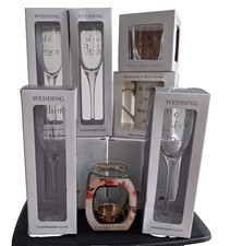 Wholesale Joblot Various Glasses Wedding Bride Groom Mug Oil Burner x8 New Boxed