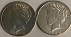 DOUBLE PEACE BY YEAR 90% SILVER Lot Of 2 Coins   1925-P : 1925-S