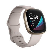 Fitbit Sense Fitness Smartwatch WiFi Soft Gold Stainless Steel Excellent 