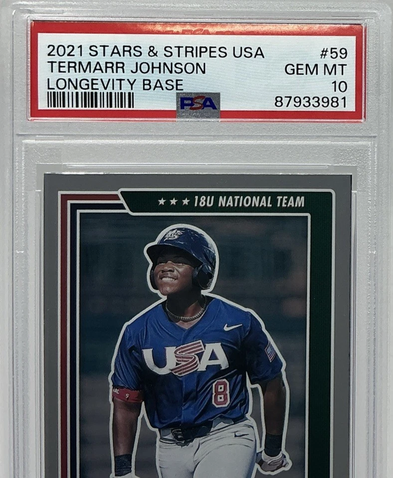 Termarr Johnson Rookie PSA 10 - 2021 Panini Stars & Stripes USA - Pirates Phenom - Image 2 of 4