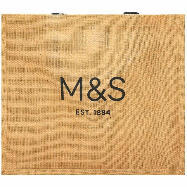 M&s Marks & Spencer Jute Hessian Tote Strong Shopping Bag for sale