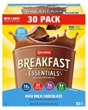 Carnation Breakfast Essentials Nutritional Powder Drink Mix, Chocolate 30 ct