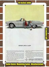 Metal Sign - 1963 Lincoln Continental Convertible- 10x14 Inches