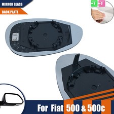 For Fiat 500 500c 2007-2023 Right Driver Side Heated Wing Mirror Glass 2022 2021