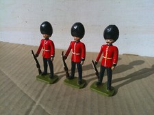 GBE Great Britain of Empire, Coldstream Guards 3x vintage lead figure 54mm, DJ