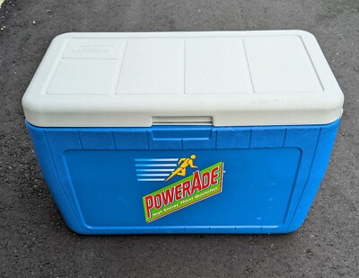 Vintage 90's Powerade Coleman PolyLite 48 QT Cooler Red White